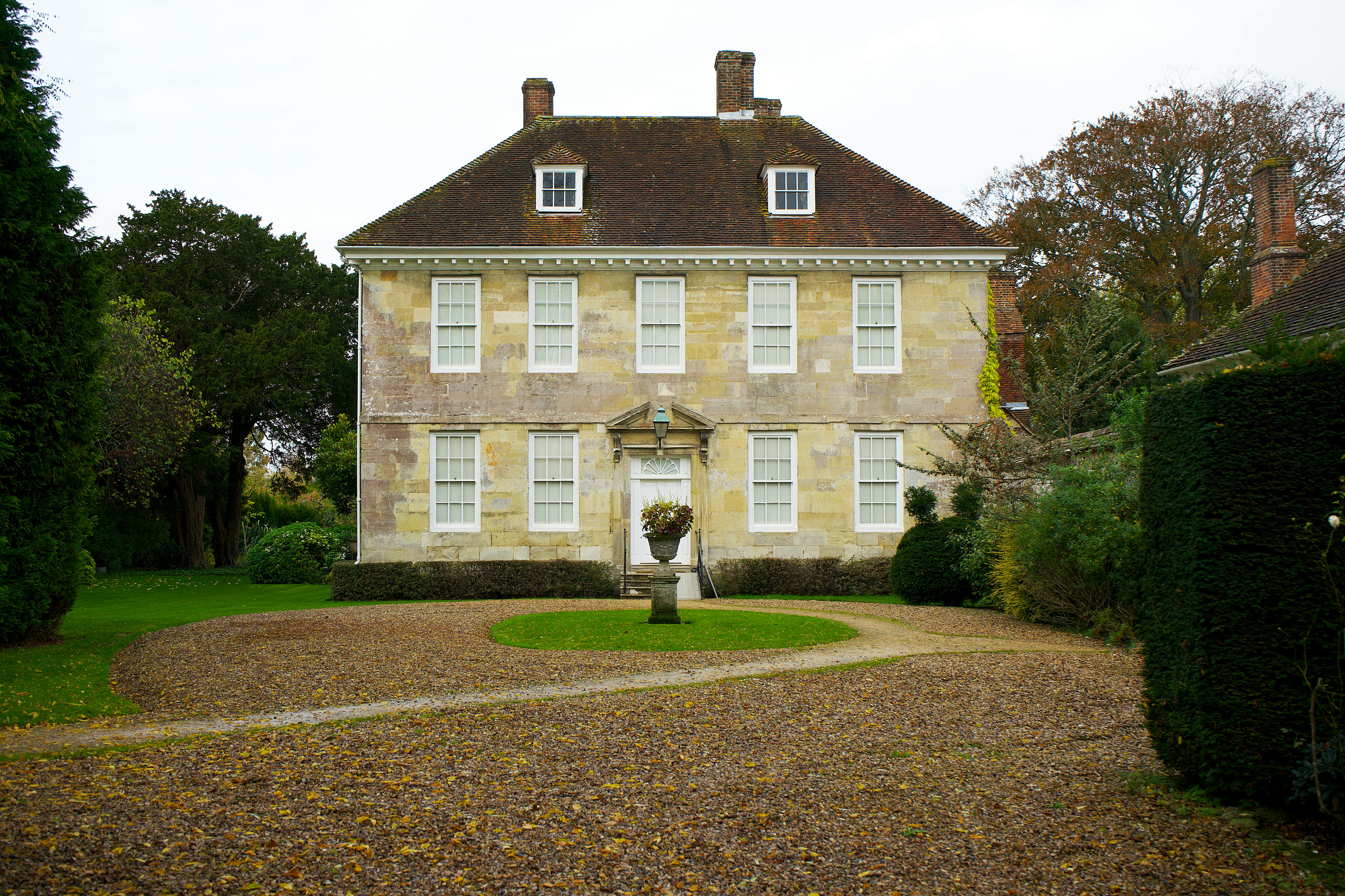 UK country house with a long driveway